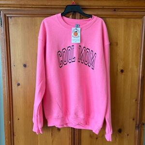 Boutique Cool Mom Pink Sweatshirt
